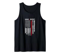 Honor Respect Firefighter Hero Gift for Brave Firemen Flag Canotta