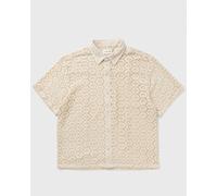 Honor The Gift CROCHET BUTTON UP men Shortsleeves beige in taglia:L
