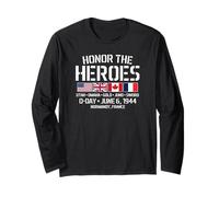 Honor The Heroes D-Day 6 Giugno 1944 USA Regno Unito Canada Francia Maglia a Manica