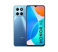 HONOR X6 Smartphone, Telefono Cellulare da 4+64GB, Supporta Memoria Esterna fino a 1TB, Fotocamera Tripla 50MP, Processore Helio G25 a 8 core, 5000 mAh, Display 6,5", Dual SIM, Android 12, Blu