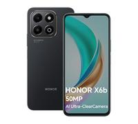 HONOR X6b Smartphone 4GB 128GB, 5200mAh Batteria, 50MP Fotocamera, 6.56" 90Hz TFTLCD, Android 14, Dual Sim, NFC, compatibile solo con JDY-LX1), Nero
