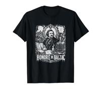 Honore De Balzac Commedia Umana Rises Classic Maglietta con Stampa Grafica Economica