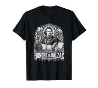 Honore De Balzac Human Comedy Rises Scrittore Maglietta