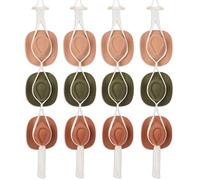 HonorHut 4 supporti per cappelli Panama, bianco, 12 ganci, per cappelli, arazzo bohémien con nappe, decorazione da parete elegante