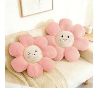 HonorHut Cuscini decorativi con faccina sorridente, 2 pezzi, rosa, cuscini decorativi per divano, sedia, letto