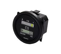 HonorMeet 12V/24V 36V 48V/72V Misuratore della capacità della batteria, indicatore del livello della batteria al piombo, promemoria di carica, ore TOT azzerabili per la manutenzione per il carrello