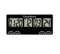 HonorMeet Digital Days Alarm Timer, Conto alla rovescia per eventi, Display retroilluminato, Promemoria orologio giornaliero 12/24 ore per anniversario di pensionamento di matrimonio (Black)