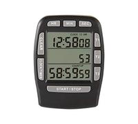 HonorMeet Digital Kitchen Triplo timer, conto alla rovescia e monitoraggio del conto alla rovescia, forte cicalino di promemoria, batteria sostituibile per cottura al forno Gym Exam Meeting. (Black)