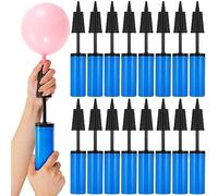 Honoson 16 pezzi 22,9 cm pompa portatile a mano per palloncini, 2 vie, doppia azione, gonfiatore manuale per palloncini per la decorazione di feste di compleanno, palle da yoga, galleggianti da