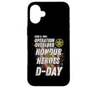 HONOUR HEROES of D-DAY landings celebrazione design Custodia per iPhone 16 Plus