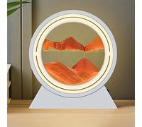 HONPHIER Pittura di Sabbia Che Scorre LED Clessidra 3D Sabbia Paesaggio Dinamica 3D Hourglass Decorazioni per la Casa e l'ufficio (Rosso)