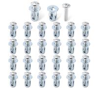 HonQiShiMY 48 Pz M6x25 Tasselli per Cavità in Metallo, Tasselli per Cartongesso e Dadi a Petalo, Ancoraggi in Metallo per Cavità Dado a Petalo a Vite di Espansione per Pareti Cave Fissaggio in Lamiera