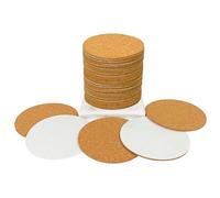 HONSCZEC Brands Hosawtek - Confezione da 40 fogli autoadesivi rotondi in sughero da 8,9 cm, per lavori fai da te, protezione inferiore per sottobicchieri in pietra e sottobicchieri in legno, bicchieri