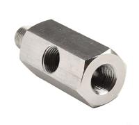 Honseadek 1 oltre 8 Bspt per Npt per sensore di pressione dell'olio Raccordo a T per Turbo Supply Feed Line Plus Adattatore manometro in acciaio inossidabile 304