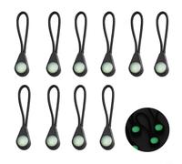 Honseadek 10 pezzi luminosi per estensioni zip bagliore nel buio zaino per tirante zip teste per zip tag (tipo 1)