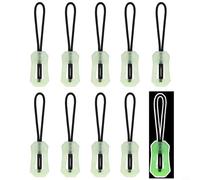 Honseadek 10 pezzi luminosi per estensioni zip bagliore nel buio zaino per tirante zip teste per zip tag (tipo 2)