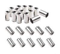 Honseadek 100 pezzi per estremità del cavo del cambio del freno della bicicletta, 4 mm, 5 mm, in ABS, colore argento, forte resistenza alla pressione, componenti per bici e ciclismo (100 pezzi, 5 mm)