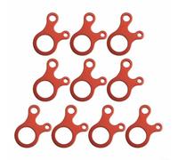 Honseadek 10pcs Outdoor Lumaca Antivento Corda Fibbia Tenda Tirare Corda Antiscivolo Serraggio (rosso)