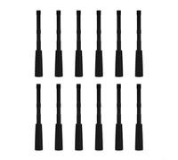 Honseadek 12 connettori adattatori a freccia per alberi da 4,2 mm, connettore a freccia in alluminio per teste larghe, caccia, frecce da caccia (argento/nero) (6,3 x 7,5 mm nero)