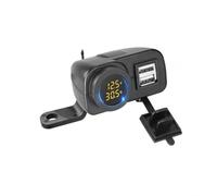 Honseadek 12 V/24 V per bici USB Phone Charger Adapter per .0 con interruttore ON/OFF voltmetro (modello specchietto retrovisore)