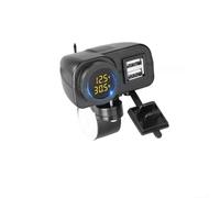 Honseadek 12 V/24 V per bici USB Phone Charger Adapter per .0 con interruttore ON/OFF voltmetro (modello manubrio)