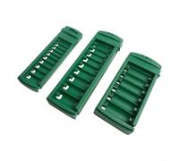 Honseadek 3 scatole organizer per prese da 1/4 3/8 1/2 pollici, supporto in plastica con 6-10 slot, clip per attrezzi per meccanici, elettricisti e progetti fai da te