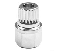 Honseadek 35/19PT - Chiave antifurto per la rimozione dei dadi delle ruote, montaggio singolo, struttura in acciaio, resistente, tonalità argento (20 x 28 mm)