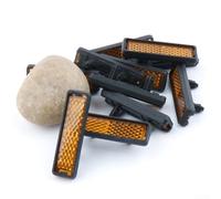 Honseadek 4 riflettori per pedali per la sicurezza notturna, impermeabili e antiruggine, luci riflettenti compatibili con la maggior parte dei pedali, 54,3 x 15,8 mm