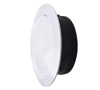 Honseadek Abs Soffitto Griglia Di Aria Copertura Rotonda Diffusore In Plastica Personalizzabile Flusso D'aria Interno Scarico Riduzione Del Rumore Facile Montaggio Bianco Nero 75mm 100mm 125mm 150mm