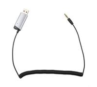 Honseadek Adattatore per auto 5.0 con ingresso AUX e USB da 3,5 mm per audio stereo wireless, slot per schede TF, chiamate in vivavoce, portata 10 m, per auto/uso domestico