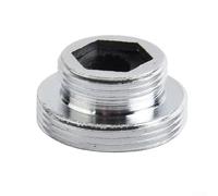 Honseadek Adattatore per rubinetto in metallo, 16 mm22 mm, per uso interno ufficio, rubinetto aeratore, a lunga durata, colore argento, per casa, scuola, pubblico (16 mm22 mm (esterno))