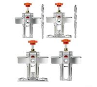 Honseadek Assistente per porta dell'armadio in acciaio inossidabile, base regolabile in altezza, montaggio sicuro senza chiodi, adatto per spessore di 1-4 cm, acciaio massiccio da 2 mm, cuscinetti