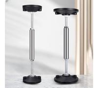 Honseadek Asta di supporto regolabile in altezza, gamba telescopica in acciaio inossidabile per mobili da bagno e cucina, capacità di carico 300 kg, argento+nero (23-38 cm)