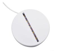 Honseadek Bacheca USB con luce calda a LED per la casa, nota o scrivania in acrilico, da parete, include lavagna cancellabile con stili vuoto/rotondo/cuore/calendario notte D (verticale)