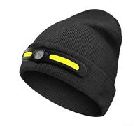 Honseadek Berretto riscaldante per fari con luci LED COB e XPE, batteria ricaricabile da 1200 mAh di tipo C, per ambienti freddi all'aperto