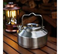 Honseadek Bollitore Tè In Acciaio Mobile Maniglia Avere In Acciaio Pieghevole Backpacking 304 1l Campeggio All'aperto per Escursionismo Più Pot