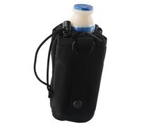 Honseadek Borsa porta bottiglia d'acqua per ciclismo, campeggio, escursionismo, compatibile con sistema MOLLE, custodia da cintura in nylon impermeabile 600D per sport all'aria aperta (nero)