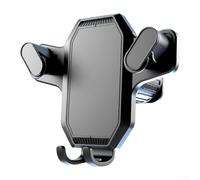 Honseadek Braccio con varie basi per telefono cellulare, rotazione a 360 gradi, supporto per telefono da auto, con gancio per presa d'aria, colore: nero