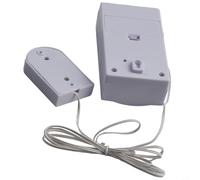 Honseadek Campanello compatto cablato per interni e garage - Campanello di benvenuto per gli ospiti con audio chiaro, funzionamento a risparmio energetico, cavo da 100 cm, colore bianco