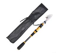 Honseadek Canna da pesca telescopica in fibra di carbonio, 1,8 m-3 m, con anelli in filo per attraversare la linea liscia, manico in EVA, portatile, compatibile con più specie (1,8)