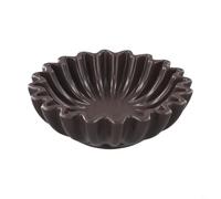 Honseadek Ciotola decorativa in resina, design unico con bordo a foglia di loto, nero o bianco, versatile decorazione per la casa, stile soggiorno, tavolino da caffè, libreria (nero S)