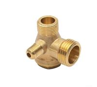 Honseadek Compressore d'aria a 3 porte in ottone filettato valvola di ritegno connettore strumento parte di ricambio 10 mm 16 mm 20 mm ad alte prestazioni installazione rapida