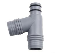 Honseadek Connettore di scarico per troppopieno per lavabo da cucina, raccordo a T in plastica PP adattatore di drenaggio per lavello con anello in gomma preinstallato filettato connettore per tubo
