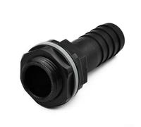 Honseadek Connettore per serbatoio dell'acqua da 2,5 cm, con dado e rondella, 3/4" per filettatura maschio BSP a 1 pollice Barb Connettore rapido per serbatoio dell'acqua da giardino Barile di pioggia