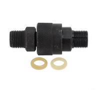 Honseadek Connettore rapido idraulico in acciaio al carbonio M16x1.5mm Raccordo filettato maschio nero resistente alle alte temperature per strumenti di costruzione e silvicoltura