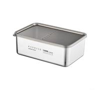 Honseadek Contenitore per alimenti in acciaio inox, grande capacità, con coperchio (1500 ml)