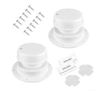 Honseadek Copertura di ventilazione per camper, yacht, camper, rimorchi, tappo per tubo fognario, sfiato di scarico del tetto, nero o bianco, materiale PP, resistente ai raggi UV (bianco)