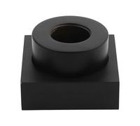 Honseadek Copertura quadrata per soffione doccia con modifica dell'altezza per un aspetto elegante del bagno (nero)