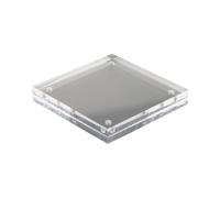 Honseadek Cornice per foto in acrilico trasparente, supporto magnetico per poster, spessore 10+10 mm, supporto per foto da scrivania, display a doppia faccia (10 x 10 cm, 8+8 mm)