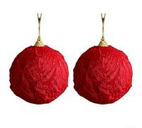 Honseadek Decora il tuo albero o ghirlanda con queste palline di Natale adesive leggere e vivaci in tessuto durante le festività natalizie (rosso)